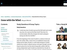 Gone with the Wind by Margaret Mitchell: Study Guide - Mini Essays Study Guide Gone with the Wind by Margaret Mitchell: Study Guide - Mini Essays Study Guide