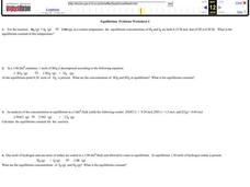 Equilibrium Problems Lesson Plan Equilibrium Problems Lesson Plan
