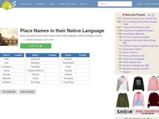 Foreign Place Names Quiz Interactive Foreign Place Names Quiz Interactive