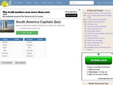 South American Capitals Quiz Interactive South American Capitals Quiz Interactive