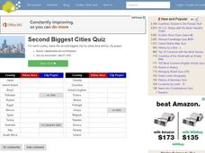 Second Biggest Cities Quiz Interactive Second Biggest Cities Quiz Interactive