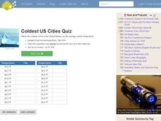 Coldest US Cities Quiz Interactive Coldest US Cities Quiz Interactive