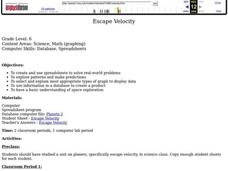 Escape Velocity Lesson Plan Escape Velocity Lesson Plan
