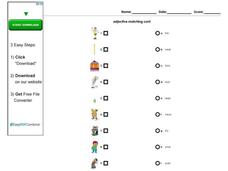 ESL Adjective Matching Worksheet Worksheet ESL Adjective Matching Worksheet Worksheet