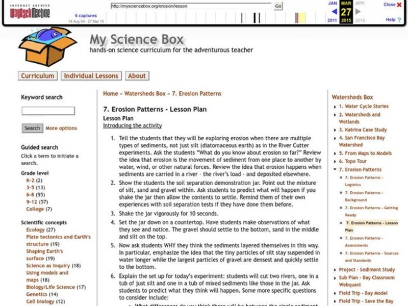 Erosion Patterns Lesson Plan Erosion Patterns Lesson Plan