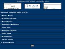ESL Spelling-Multiple Choice Worksheet ESL Spelling-Multiple Choice Worksheet
