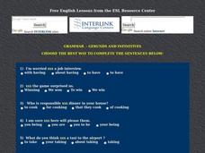 ESL: Gerunds and Infinitives Worksheet ESL: Gerunds and Infinitives Worksheet