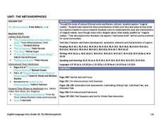 The Metamorphosis Unit Plan The Metamorphosis Unit Plan