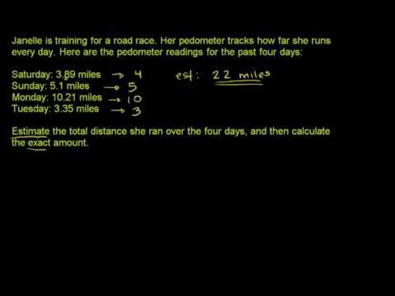Estimation with Decimals Video Estimation with Decimals Video
