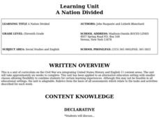 A Nation Divided Lesson Plan A Nation Divided Lesson Plan