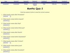 Months Quiz 2 Interactive Months Quiz 2 Interactive