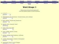 Word Groups 1 Interactive Word Groups 1 Interactive