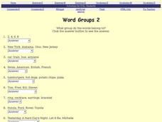 Word Groups 2 Interactive Word Groups 2 Interactive