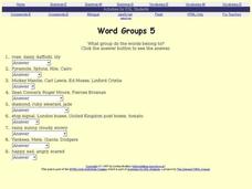 Word Groups 5 Interactive Word Groups 5 Interactive