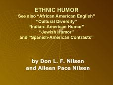 Ethnic Humor PPT Ethnic Humor PPT