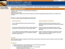 European Explorers Lesson Plan European Explorers Lesson Plan