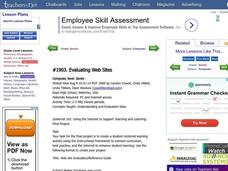 Evaluating Web Sites Lesson Plan Evaluating Web Sites Lesson Plan