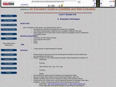 Evaluation Techniques Lesson Plan Evaluation Techniques Lesson Plan