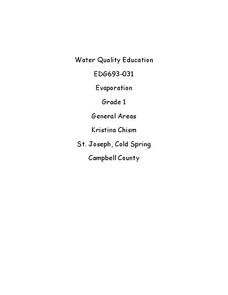 Evaporation Lesson Plan Evaporation Lesson Plan
