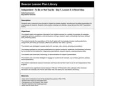 A Novel Idea Lesson Plan A Novel Idea Lesson Plan