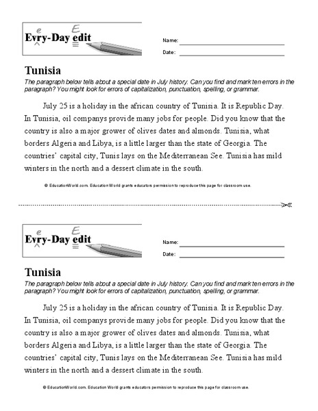 Every Day Edit - Tunisia Activities & Project Every Day Edit - Tunisia Activities & Project