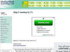 Skip Counting by 2's Interactive Skip Counting by 2's Interactive