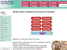 Divide Whole Numbers By Fractions Interactive Divide Whole Numbers By Fractions Interactive