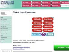 Eight Convert to Area Metric Units Problems Interactive Eight Convert to Area Metric Units Problems Interactive