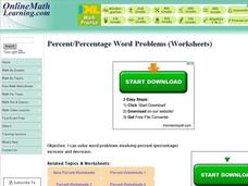 Percent/Percentage Word Problems (Part 3) Interactive Percent/Percentage Word Problems (Part 3) Interactive
