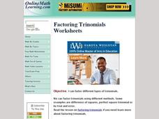 Factoring Trinomials (II) Interactive Factoring Trinomials (II) Interactive