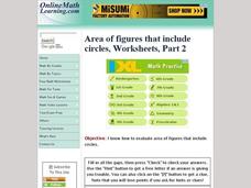 Area of Figures That Include Circles Interactive Area of Figures That Include Circles Interactive
