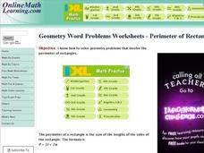 Geometry Word Problems-Perimeter of Rectangles Interactive Geometry Word Problems-Perimeter of Rectangles Interactive