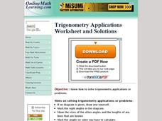 Trigonometry Applications Interactive Trigonometry Applications Interactive