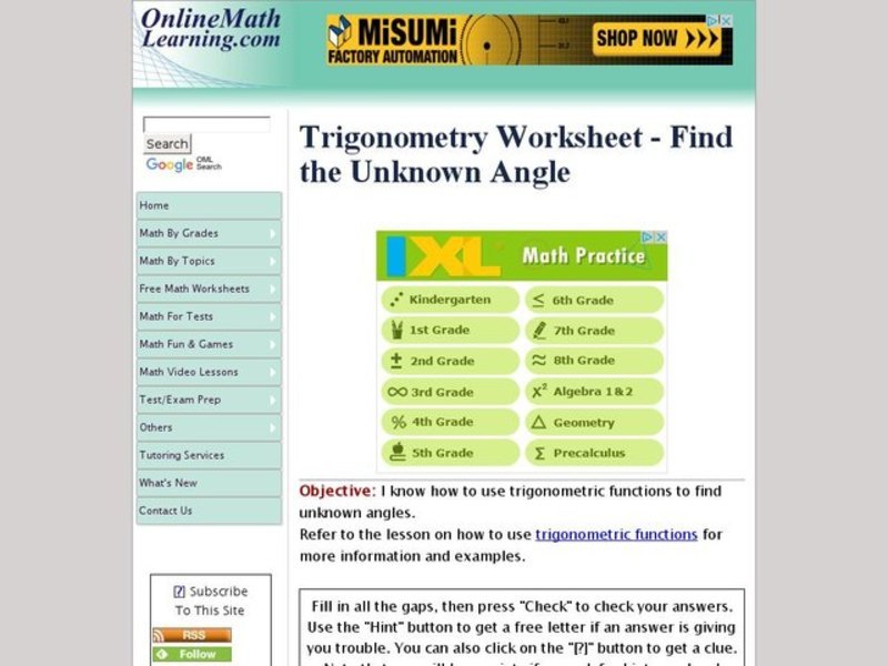 Five Find the Unknown Angle Interactive Problems Interactive Five Find the Unknown Angle Interactive Problems Interactive