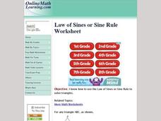 Law of Sines or Sine Rule Interactive Law of Sines or Sine Rule Interactive