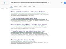 Even and Odd Numbers Closure Activity Lesson Plan Even and Odd Numbers Closure Activity Lesson Plan