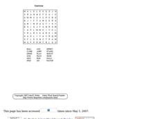 Exercise Puzzle Worksheet Exercise Puzzle Worksheet