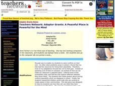 A Peaceful Place is Powerful for the Mind Lesson Plan A Peaceful Place is Powerful for the Mind Lesson Plan