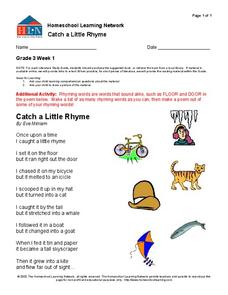 Rhyming Words Worksheet for 3rd Grade | Lesson Planet