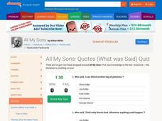 All My Sons: Quotes (What was Said) Quiz Interactive All My Sons: Quotes (What was Said) Quiz Interactive