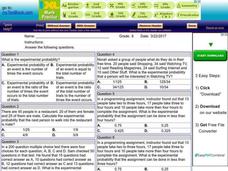 Experimental Probability Interactive Experimental Probability Interactive