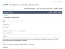 Experimental Probability Lesson Plan Experimental Probability Lesson Plan