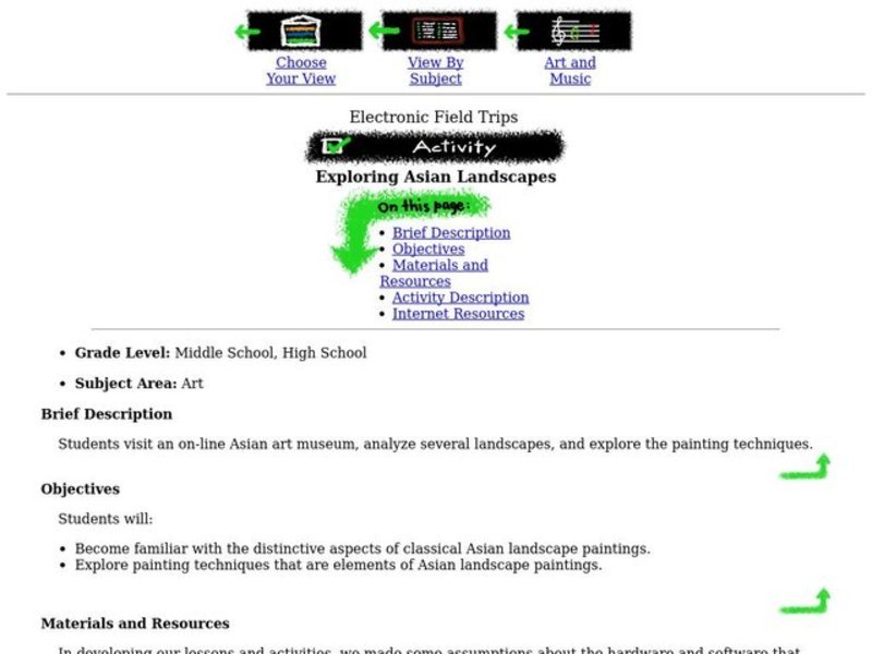 Exploring Asian Landscapes Lesson Plan Exploring Asian Landscapes Lesson Plan