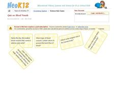 Blood Vessels Quiz Interactive Blood Vessels Quiz Interactive