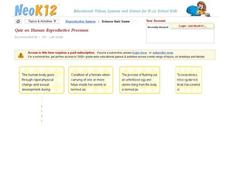 Human Reproductive Processes Quiz Interactive Human Reproductive Processes Quiz Interactive