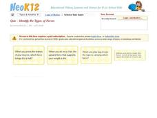 Identify the Types of Forces Interactive Identify the Types of Forces Interactive