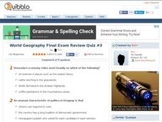 World Geography Final Exam Review Quiz #3 Interactive World Geography Final Exam Review Quiz #3 Interactive