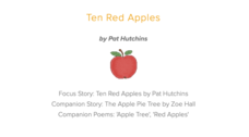 Ten Red Apples; The Five Senses Lesson Plan Ten Red Apples; The Five Senses Lesson Plan