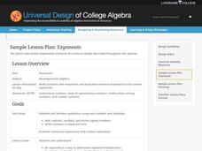 Exponents Lesson Plan Exponents Lesson Plan