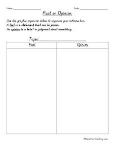 Fact or Opinion Lesson Plan Fact or Opinion Lesson Plan